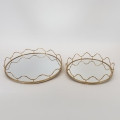 CONJUNTO 2x Bandejas decorativa diâmetro 39/30,5 cm