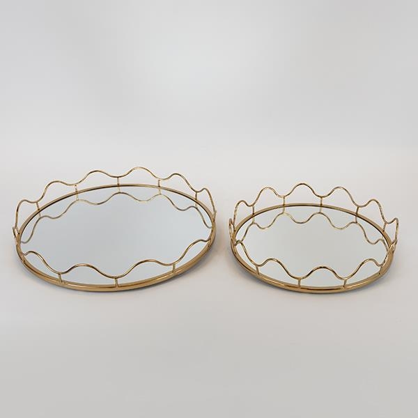 CONJUNTO 2x Bandejas decorativa diâmetro 39/30,5 cm