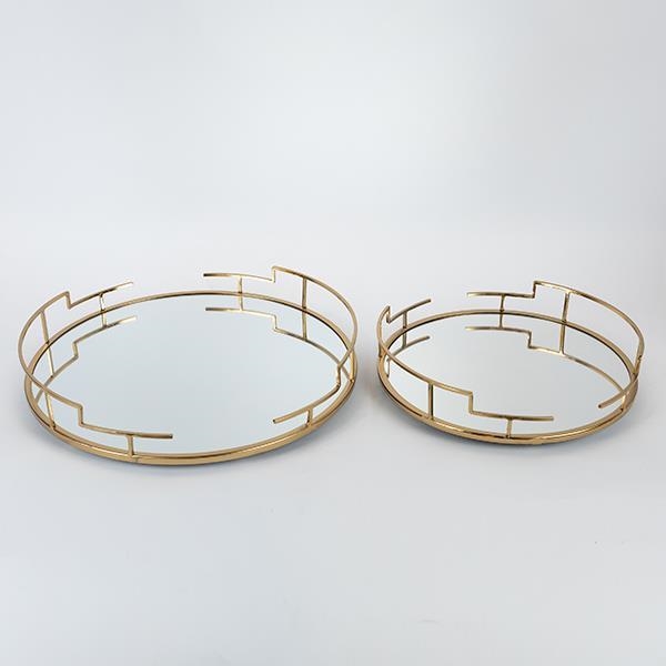 CONJUNTO 2x Bandejas decorativa diâmetro 39/30,5 cm