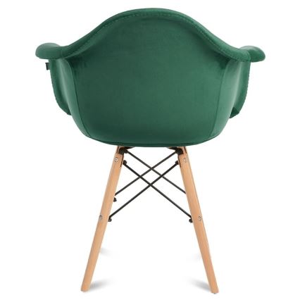 CONJUNTO 2x Cadeira de refeição NEREA 80x60,5 cm verde/faia