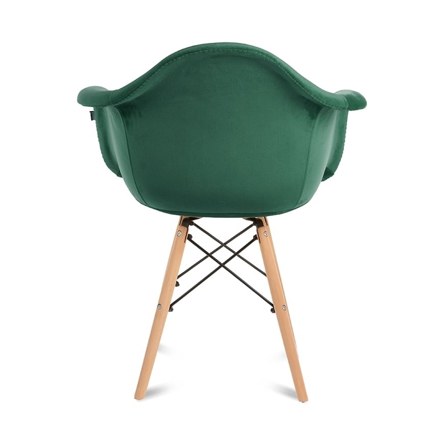 CONJUNTO 2x Cadeira de refeição NEREA 80x60,5 cm verde/faia