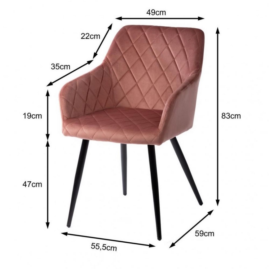 CONJUNTO 2x Cadeira de refeição RICO rosa