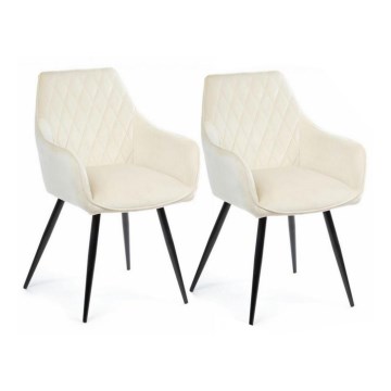 CONJUNTO 2x Cadeira de refeição SAMETTI creme