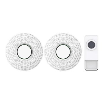CONJUNTO 2x Campainha sem fios 230V IP55 branco