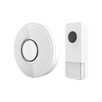 CONJUNTO 2x Campainha sem fios 230V IP55 branco