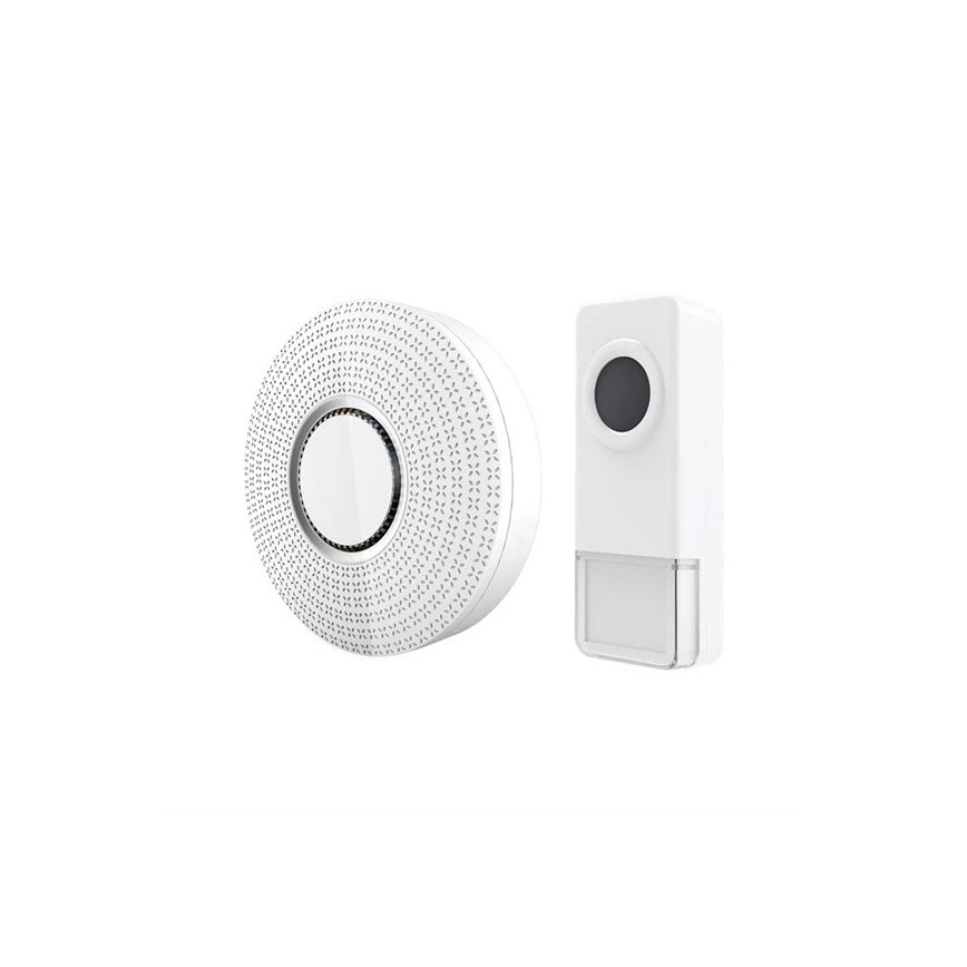 CONJUNTO 2x Campainha sem fios 230V IP55 branco
