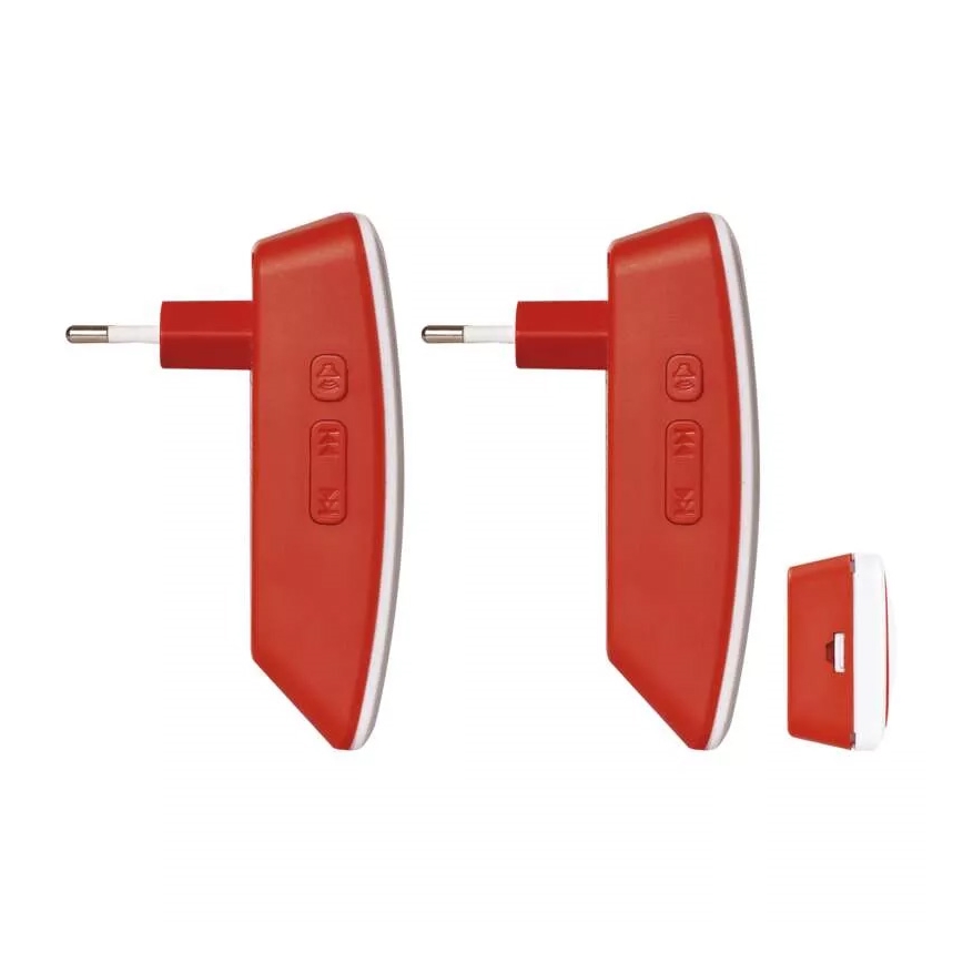 CONJUNTO 2x Campainha sem fios de tomada 230V IP44