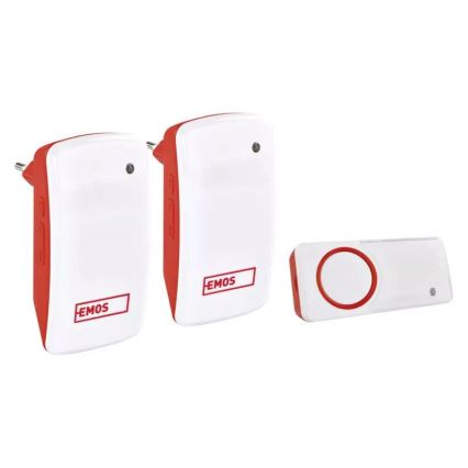 CONJUNTO 2x Campainha sem fios de tomada 230V IP44