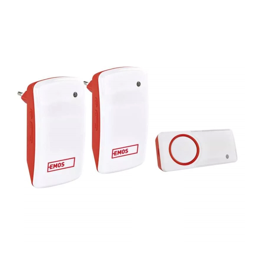 CONJUNTO 2x Campainha sem fios de tomada 230V IP44