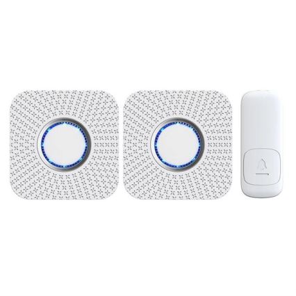 CONJUNTO 2x Campainhas Sem Fios Plug-in cinético 230V branco