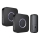 CONJUNTO 2x Campainhas Sem Fios Plug-in cinético 230V preto
