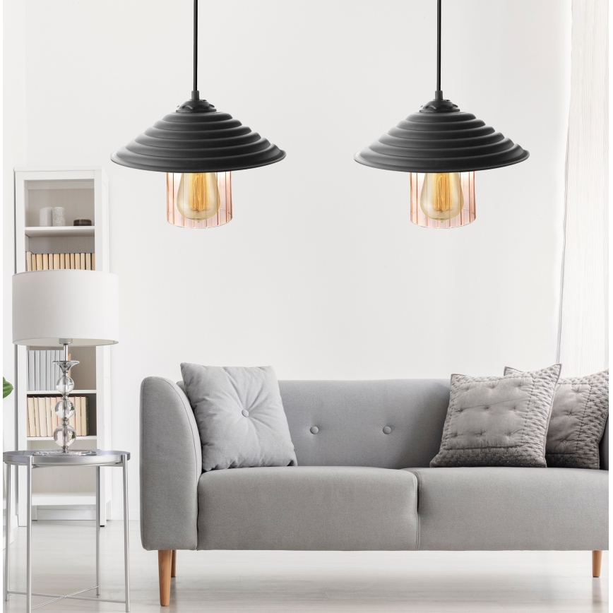 CONJUNTO 2x Candelabro num fio UFO 1xE27/60W/230V