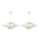 CONJUNTO 2x Candelabro suspenso 1xE27/60W/230V branco diâmetro 47 cm