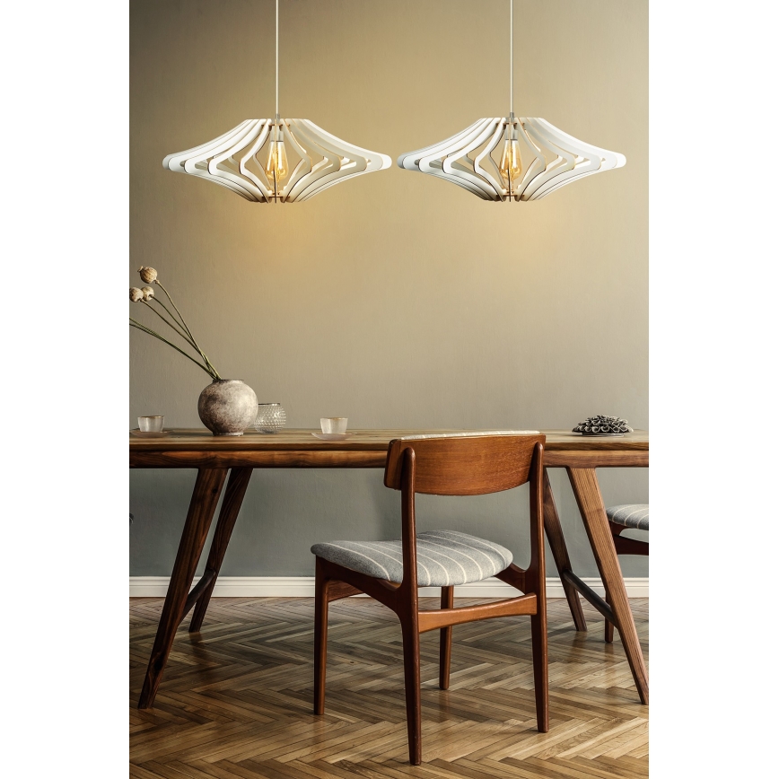 CONJUNTO 2x Candelabro suspenso 1xE27/60W/230V branco diâmetro 47 cm