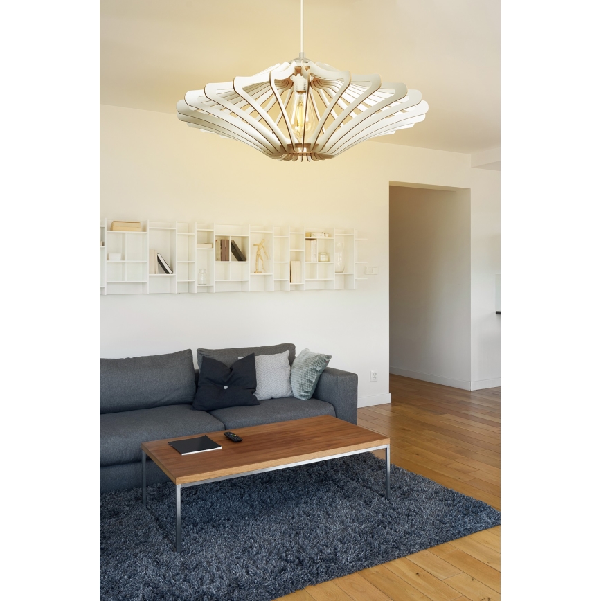 CONJUNTO 2x Candelabro suspenso 1xE27/60W/230V branco diâmetro 47 cm