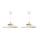 CONJUNTO 2x Candelabro suspenso 1xE27/60W/230V branco diâmetro 52 cm
