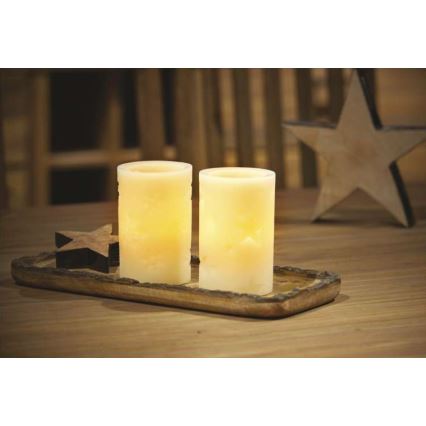 CONJUNTO 2x Decoração de Natal LED 2xLED/2x2AA + controlo remoto