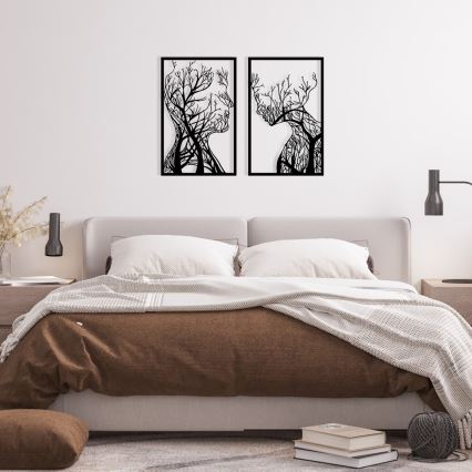 CONJUNTO 2x Decorações de parede 86x63 cm Árvore da Vida metal