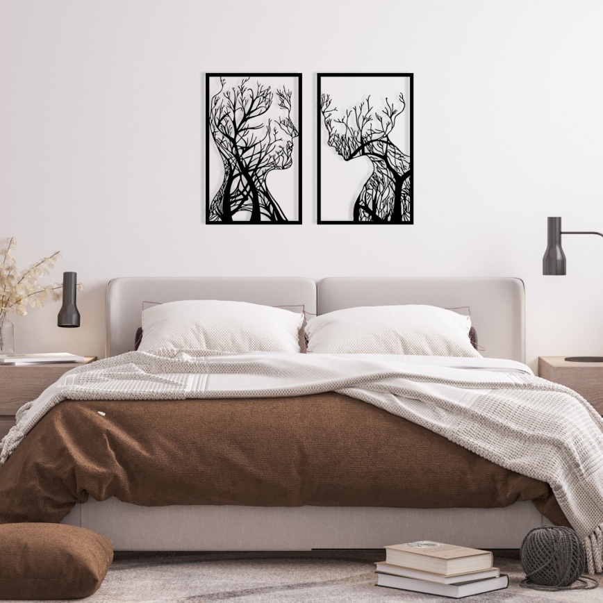 CONJUNTO 2x Decorações de parede 86x63 cm Árvore da Vida metal