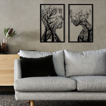CONJUNTO 2x Decorações de parede 86x63 cm Árvore da Vida metal