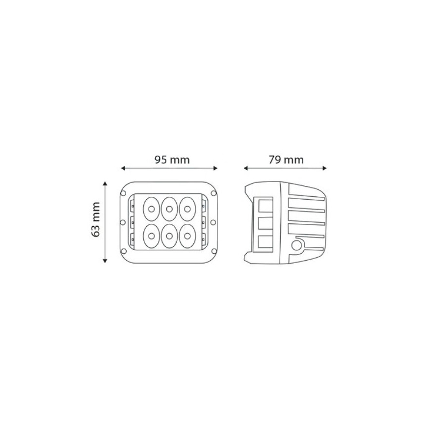 CONJUNTO 2x Foco para automóvel LED CREE LED/27W/10-30V IP67