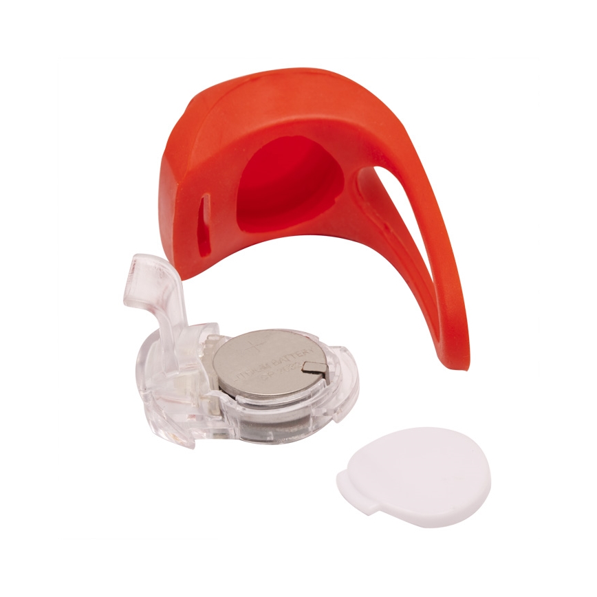 CONJUNTO 2x Iluminação de Bicicleta LED/1xCR2032 IP44 vermelho/branco