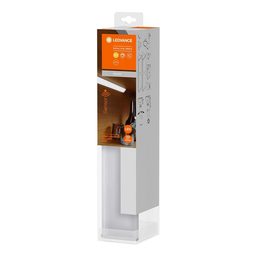 Ledvance - CONJUNTO 2x Iluminação de destaque LED com regulação e sensor CORNER 2xLED/4,5W/230V