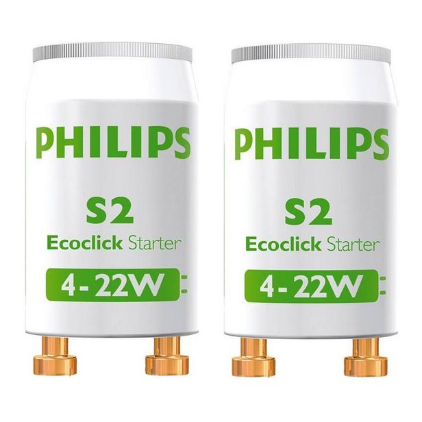 CONJUNTO 2x Iniciador para lâmpadas fluorescentes Philips S2 4-22W
