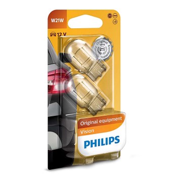 CONJUNTO 2x Lâmpada de carro Philips VISION 12065B2 W21W W3x16d/21W/12V