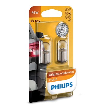 CONJUNTO 2x Lâmpada de carro Philips VISION 12821B2 R5W BA15s/5W/12V