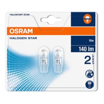 CONJUNTO 2x Lâmpada de halogéneo industrial HALOSTAR G4/10W/12V 2,800K - Osram