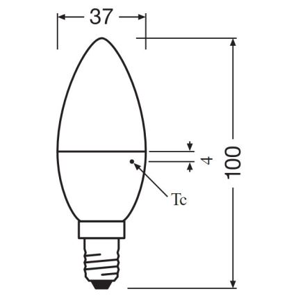 CONJUNTO 2x Lâmpada LED B35 E14/4,9W/230V 3000K - Osram