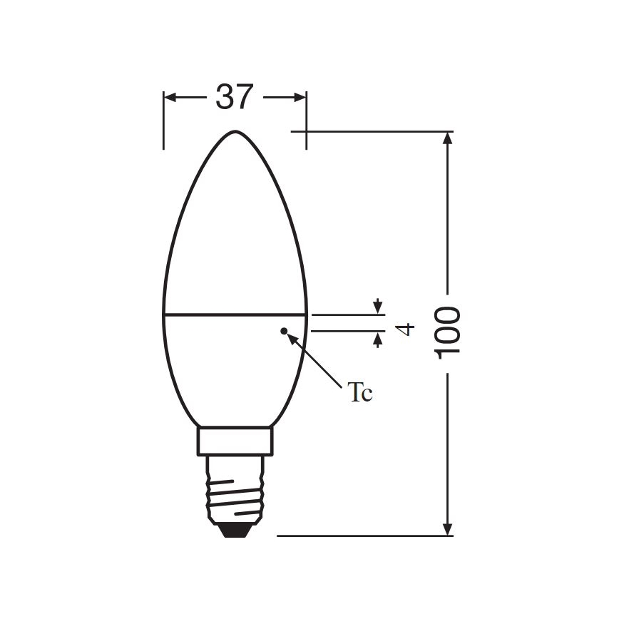 CONJUNTO 2x Lâmpada LED B35 E14/4,9W/230V 3000K - Osram