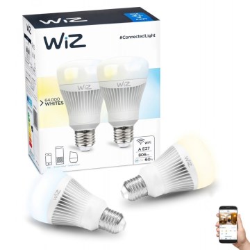 CONJUNTO 2x Lâmpada LED com regulação E27/11,5W/230V 2700-6500K Wi-Fi - WiZ