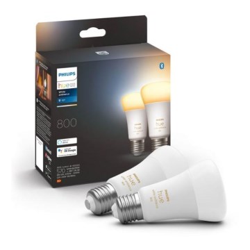 CONJUNTO 2x Lâmpada LED com regulação Philips Hue WHITE AMBIANCE E27/6W/230V 2200-6500K