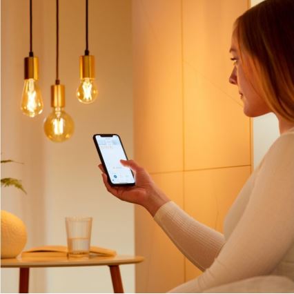 CONJUNTO 2x Lâmpada LED com regulação VINTAGE FILAMENT ST64 E27/6,7W/230V 2000-5000K Wi-Fi - WiZ