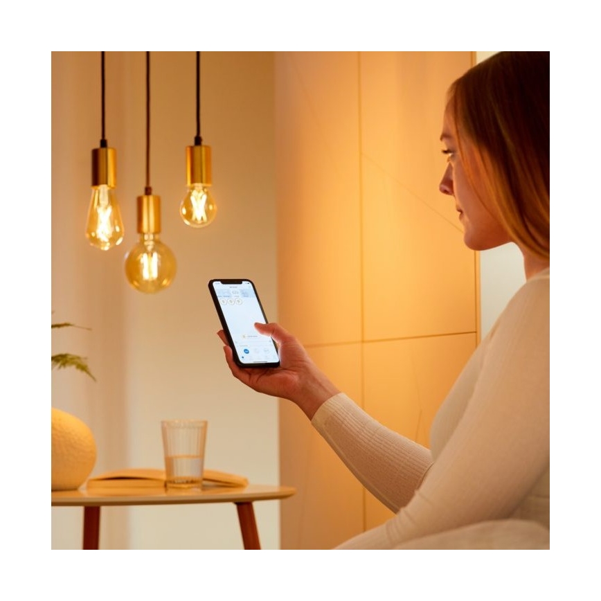 CONJUNTO 2x Lâmpada LED com regulação VINTAGE FILAMENT ST64 E27/6,7W/230V 2000-5000K Wi-Fi - WiZ