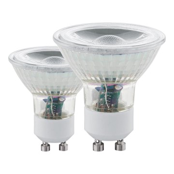 CONJUNTO 2x Lâmpada LED GU10/3,4W 3000K - Eglo 11475