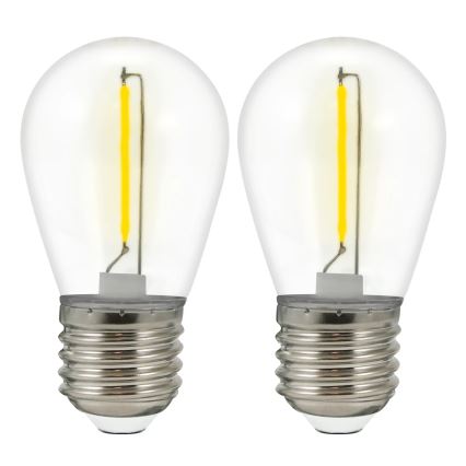 CONJUNTO 2x Lâmpada LED PARTY E27/0,3W/36V amarelo