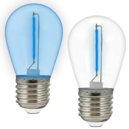 CONJUNTO 2x Lâmpada LED PARTY E27/0,3W/36V azul