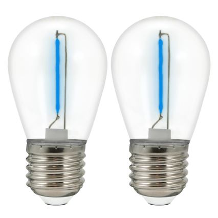CONJUNTO 2x Lâmpada LED PARTY E27/0,3W/36V azul