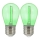CONJUNTO 2x Lâmpada LED PARTY E27/0,3W/36V verde