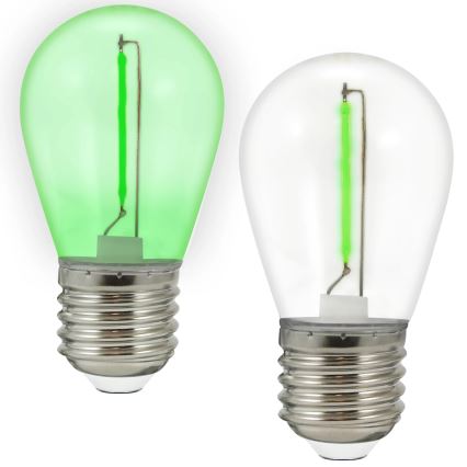 CONJUNTO 2x Lâmpada LED PARTY E27/0,3W/36V verde