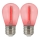 CONJUNTO 2x Lâmpada LED PARTY E27/0,3W/36V vermelho