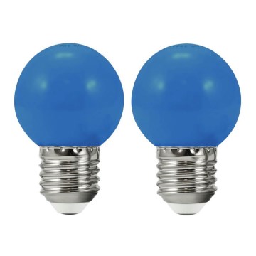 CONJUNTO 2x Lâmpada LED PARTY E27/0,5W/36V azul