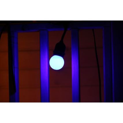 CONJUNTO 2x Lâmpada LED PARTY E27/0,5W/36V azul