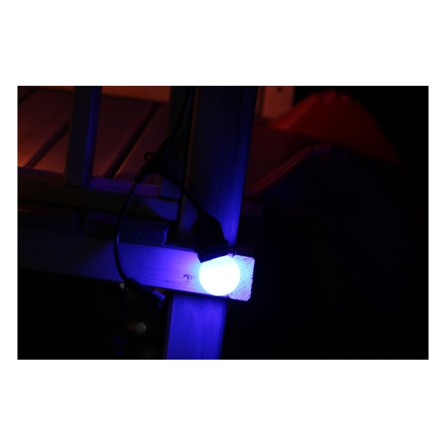 CONJUNTO 2x Lâmpada LED PARTY E27/0,5W/36V azul
