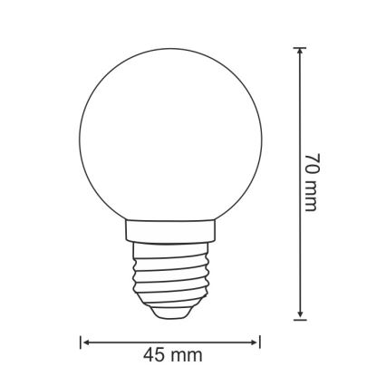 CONJUNTO 2x Lâmpada LED PARTY E27/0,5W/36V azul