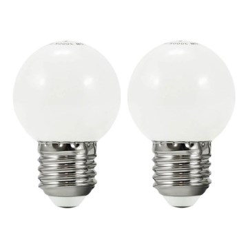 CONJUNTO 2x Lâmpada LED PARTY E27/0,5W/36V branca