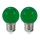 CONJUNTO 2x Lâmpada LED PARTY E27/0,5W/36V verde
